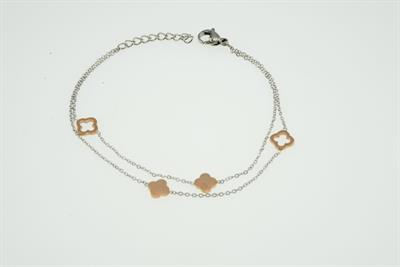 BRACCIALE IN ACCIAIO E FIORE TRAFORATO