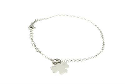 BRACCIALE QUADRIFOGLIO IN ARGENTO 925°/°°
