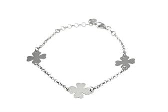 BRACCIALE QUADRIFOGLI IN ARGENTO 925°/°°