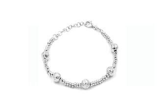 BRACCIALE PALLINO E RONDELLE IN ARGENTO 925°/°°
