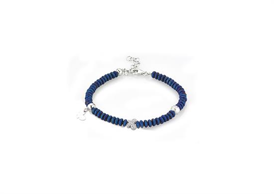 BRACCIALE FARFALLA EMATITE BLUE IN ARGENTO 925°/°°