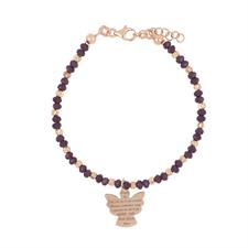 BRACCIALE ANGELO DI DIO ROSE' IN ARGENTO 925°/°° E PIETRE