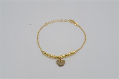 BRACCIALE PALLINI CUORE IN ARGENTO 925°/°°