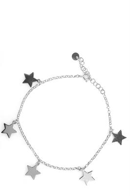 BRACCIALE 5 STELLE PENDENTI IN ARGENTO 925°/°°