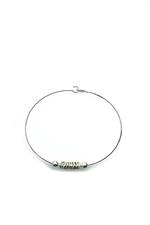 BRACCIALE MANETTA CON RONDELLE IN ARGENTO 925°/°°