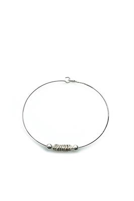 BRACCIALE MANETTA CON RONDELLE IN ARGENTO 925°/°°