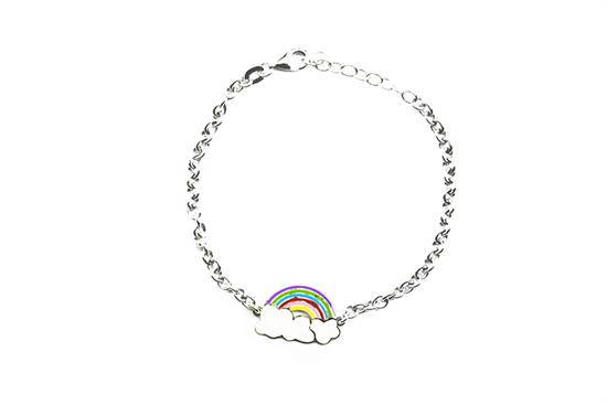 BRACCIALE ARCOBALENO IN ARGENTO 925°/°°