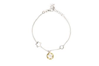 BRACCIALE STELLA MADREPERLA PENDENTE IN ARGENTO 925°/°°