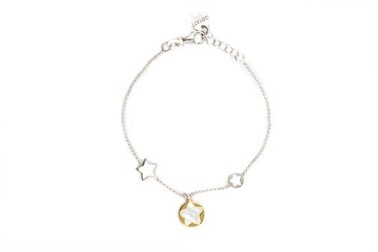 BRACCIALE STELLA MADREPERLA PENDENTE IN ARGENTO 925°/°°