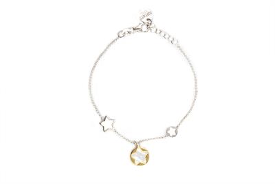 BRACCIALE STELLA MADREPERLA PENDENTE IN ARGENTO 925°/°°