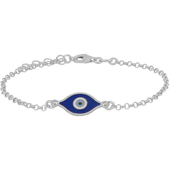 BRACCIALE OCCHIO TURCO SMALTATO IN ARGENTO 925°/°°