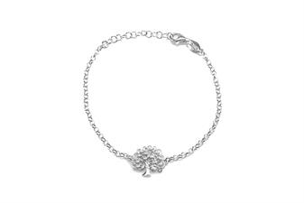 BRACCIALE FUSTO ALBERO CON CUORI IN ARGENTO 925°/°°