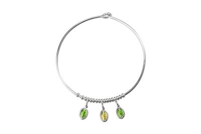 BRACCIALE MANETTA CON 3 MADONNINE IN ARGENTO 925°/°°