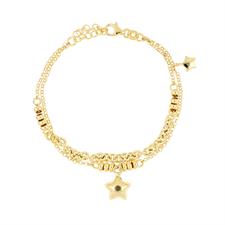 BRACCIALE DOPPIO FILO STELLA ELETTROFORMATO IN ARGENTO 925°/°°