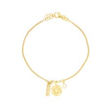 BRACCIALE TONDINO STELLA SATINATO FRIENDS E ZIRCONE ARGENTO 925°/°°