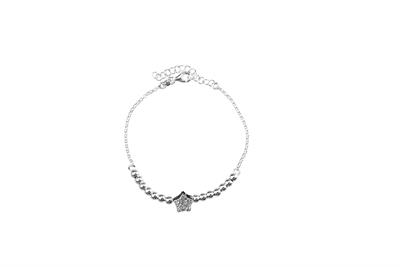 BRACCIALE PALLINI CENTRALE STELLA ZIRCONATA IN ARGENTO 925°/°°