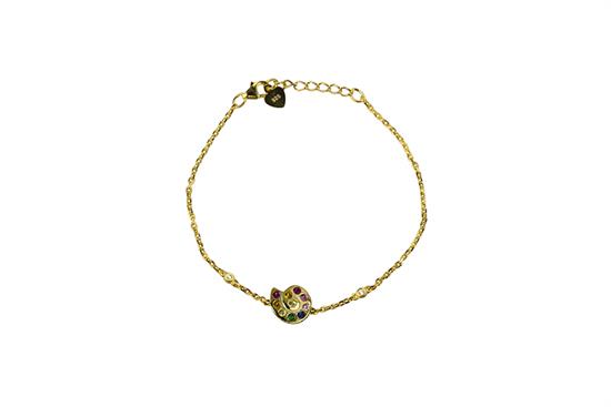 BRACCIALE CONCHIGLIA DORATA IN ARGENTO 925°/°° ZIRCONI