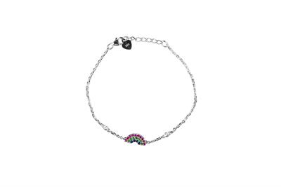 BRACCIALE ARCOBALENO RODIO IN ARGENTO 925°/°° ZIRCONI