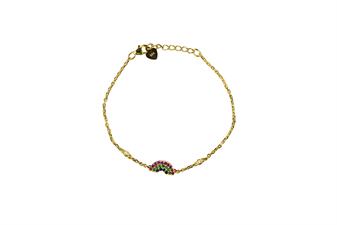 BRACCIALE ARCOBALENO DORATA IN ARGENTO 925°/°° ZIRCONI