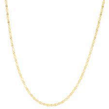 CATENA MAGLIA OVALE DIAMANTATA DORATA IN ARGENTO 925°/°°