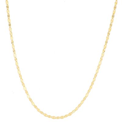 CATENA MAGLIA OVALE DIAMANTATA DORATA IN ARGENTO 925°/°°