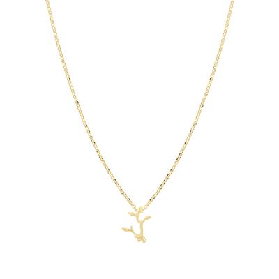 COLLANA MONO RAMO DI CORALLO IN ARGENTO 925°/°°
