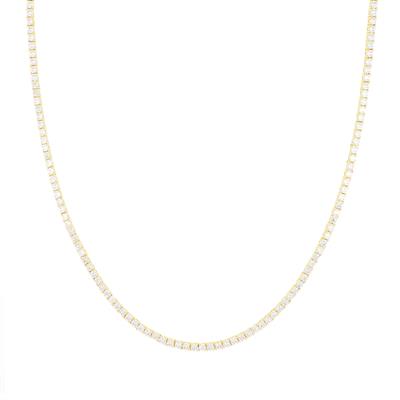GIROCOLLO TENNIS DORATO ZIRCONI 3MM IN ARGENTO 925°/°°