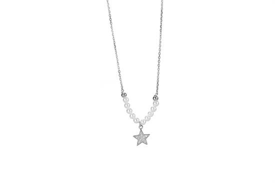 COLLANA SHELL STELLA ZIRCONATA IN ARGENTO 925°/°°