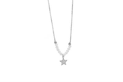 COLLANA SHELL STELLA ZIRCONATA IN ARGENTO 925°/°°