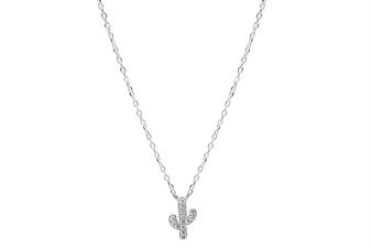 COLLANA CACTUS RODIO IN ARGENTO 925°/°° ZIRCONI