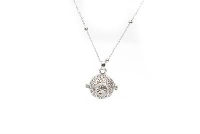 COLLANA CHIAMA ANGELI ALBERO DELLA VITA ZIRCONI BICOLOR RODIO BRASS