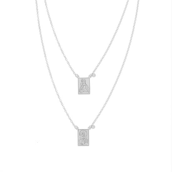COLLANA SCAPOLARE SACRO IN ARGENTO 925°/°°