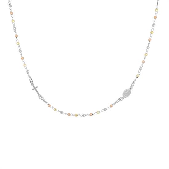 COLLANA ROSARIO GIROCOLLO MULTICOLOR IN ARGENTO 925°/°° MM3