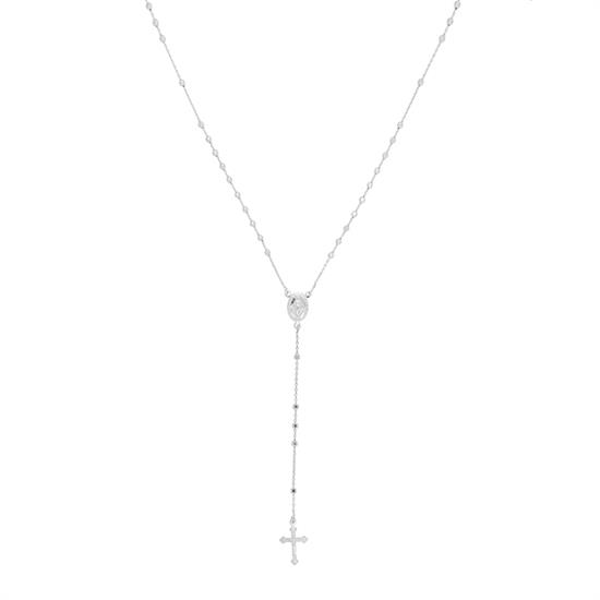 ROSARIO PENDENTE DIAMANTATO 2,5MM IN ARGENTO 925°/°°