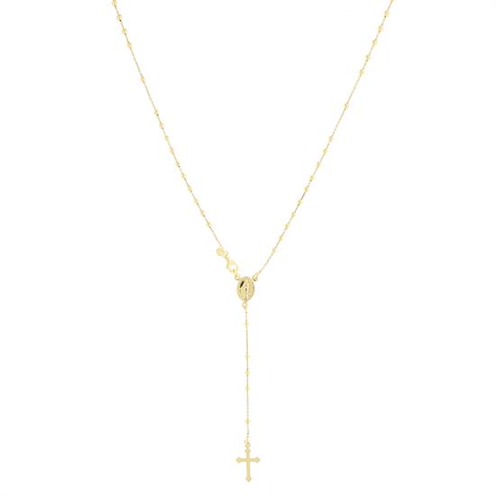 ROSARIO PENDENTE DORATO 2,5MM IN ARGENTO 925°/°°