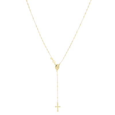 ROSARIO PENDENTE DORATO 2,5MM IN ARGENTO 925°/°°
