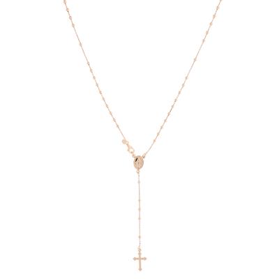 ROSARIO PENDENTE ROSE' 2,5MM IN ARGENTO 925°/°°