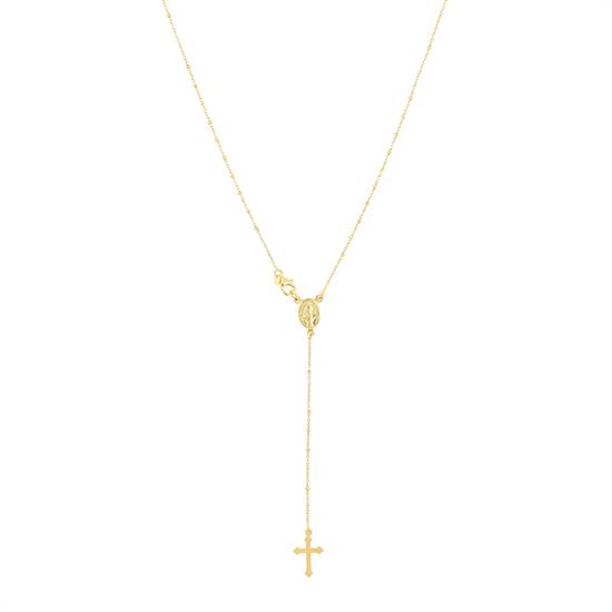 ROSARIO PENDENTE DIMANTATO DORATO 1,5MM IN ARGENTO 925°/°°