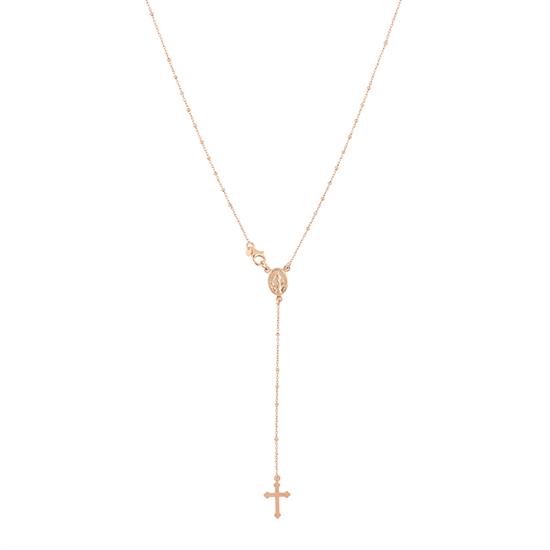 ROSARIO PENDENTE ROSE' DIAMANTATO 1,5MM IN ARGENTO 925°/°°