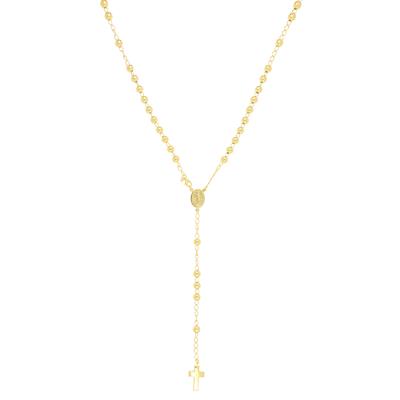 ROSARIO PENDENTE DORATO 6MM IN ARGENTO 925°/°°