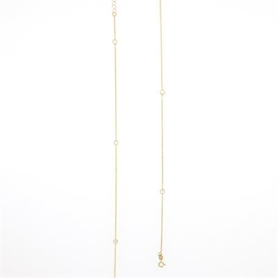 COLLANA DORATA ZIRCONI IN ARGENTO 925°/°°