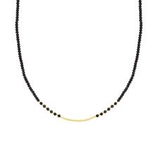 COLLANA DORATA PIETRE DURE E PALLINI IN ARGENTO 925°/°°