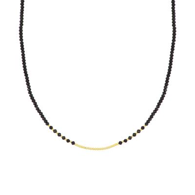 COLLANA DORATA PIETRE DURE E PALLINI IN ARGENTO 925°/°°
