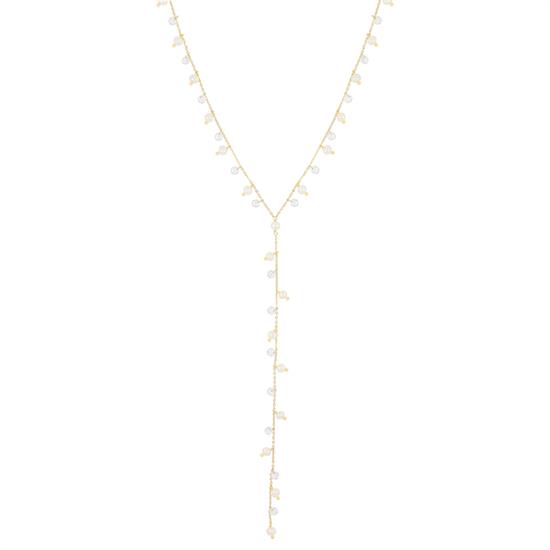 COLLANA Y PERLINE DI FIUME E ZIRCONI PENDENTI ARGENTO 925°/°°