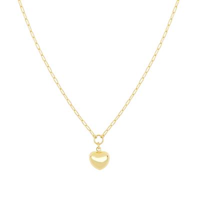 CATENA MAGLIA BATTUTA E CUORE PENDENTE IN ARGENTO 925°/°°