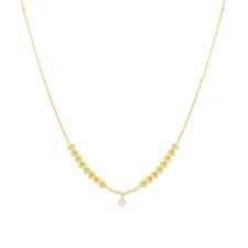 COLLANA CUORICINI E ZIRCONE IN ARGENTO 925°/°°