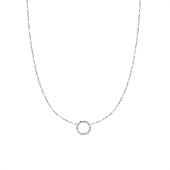 COLLANA ROTONDO TRAFORATO E GROUMETTA IN ARGENTO 925°/°°
