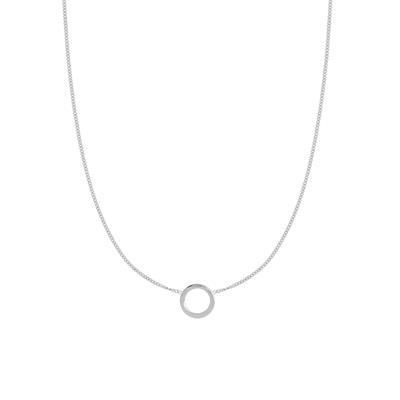 COLLANA ROTONDO TRAFORATO E GROUMETTA IN ARGENTO 925°/°°