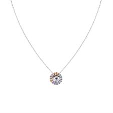 COLLANA A SCORSOIO CON TONDO OCCHIO TURCO IN ARGENTO 925°/°°