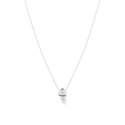 COLLANA A SCORSOIO CON NAVICELLA ZIRCONATA IN ARGENTO 925°/°°